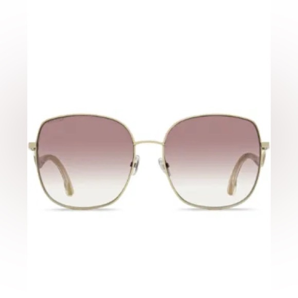 Jimmy Choo Pink and Gold Sunglasses - Picture 1 of 9